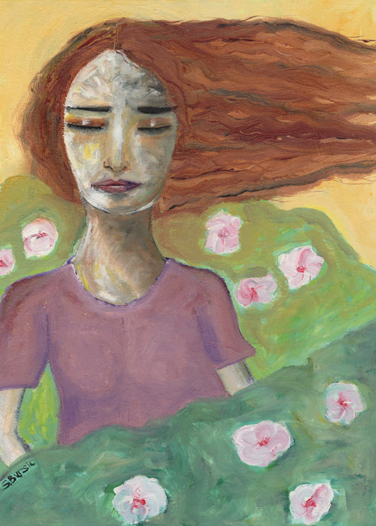 Brunette Free as a Breeze | Canvas