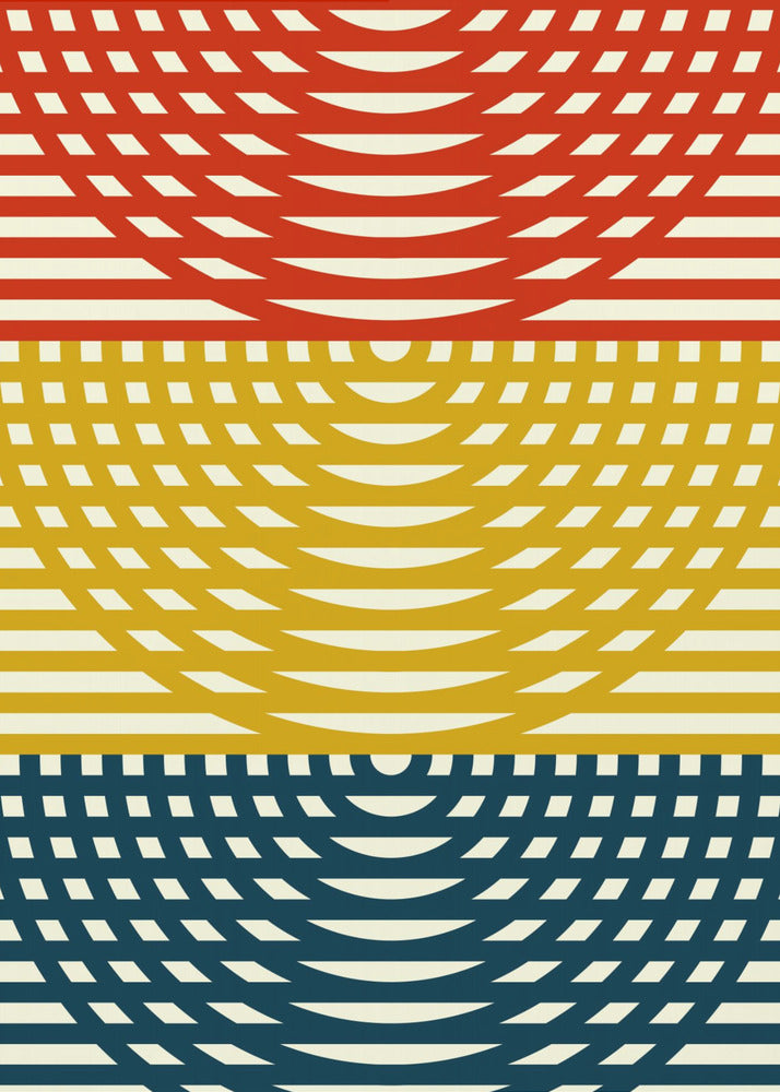 Dreifarbige Wellen | Poster