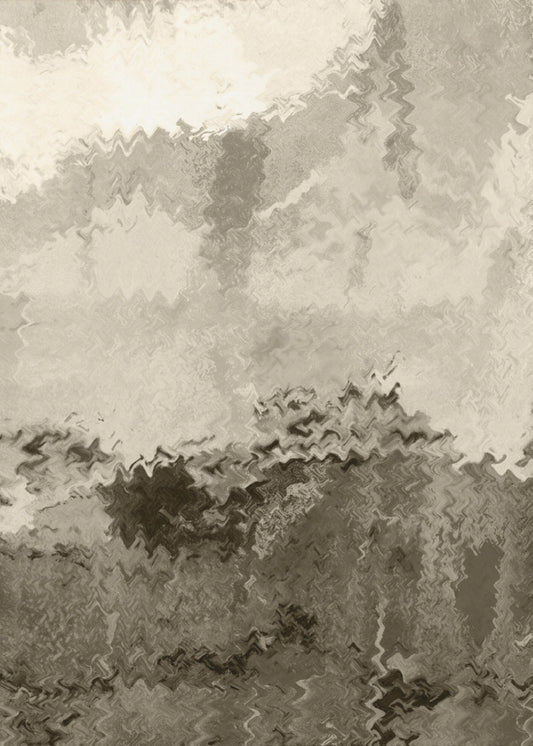 Über den Hügeln. Reflexionen. Abstrakte Landschaft in neutralen Farben Nr. 2 | Leinwand