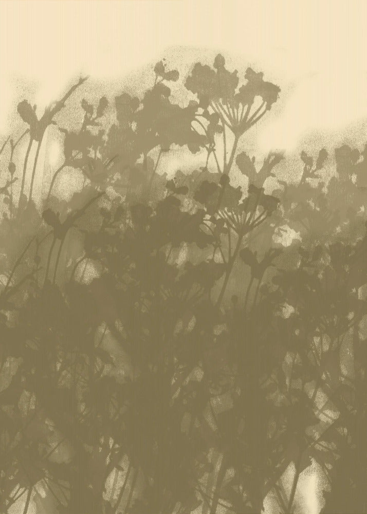 Neblige Wiese. Abstrakte botanische Kunst Nr. 2 | Poster