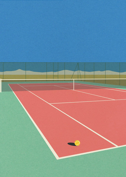 Tennis Court In the Desert | Poster