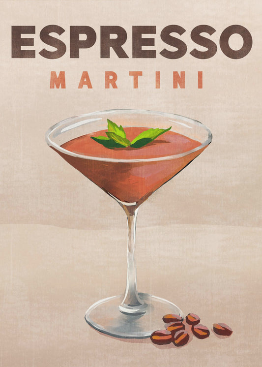 Espresso Martini Cocktail Bar Decor | Canvas