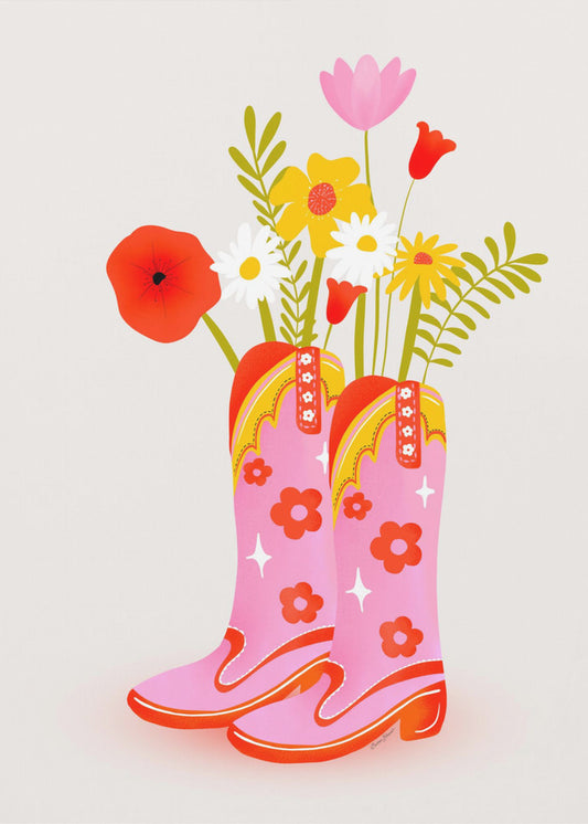 Cowgirl-Stiefel | Leinwand