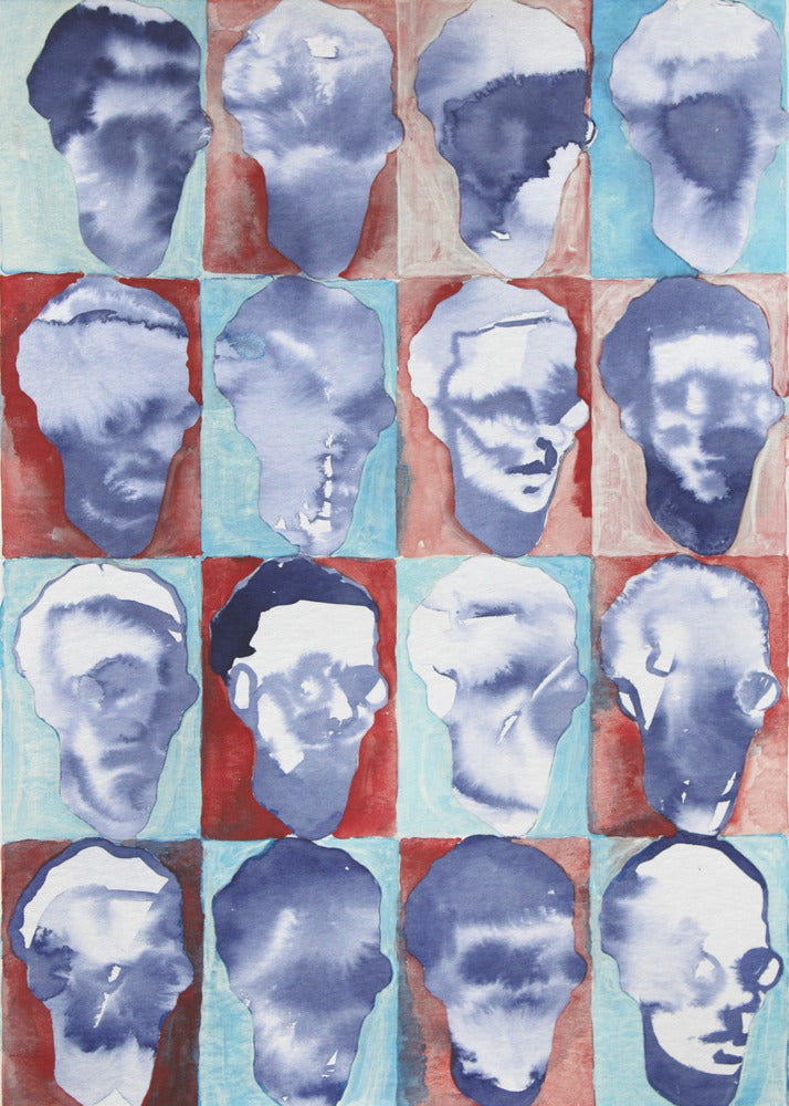 Aldo Rot Blau 4x4 | Poster