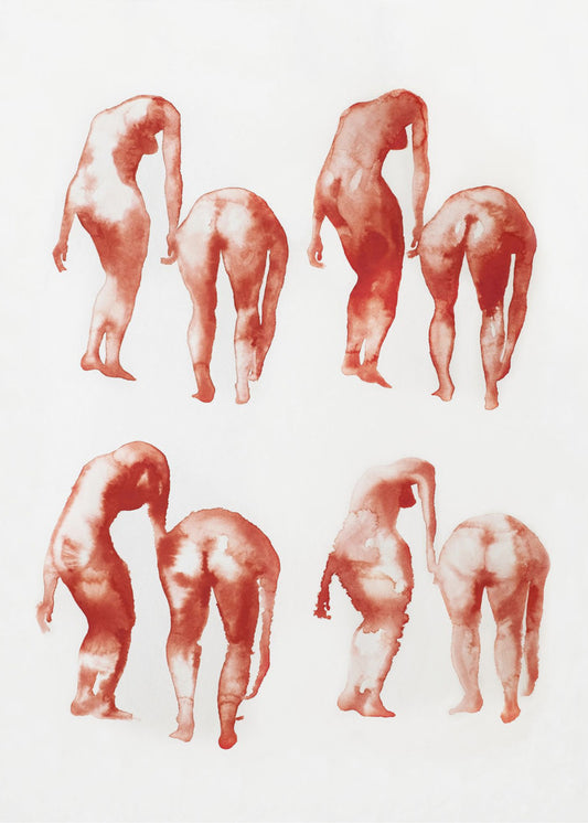 Figurbewegungsstudie 2x4 | Leinwand