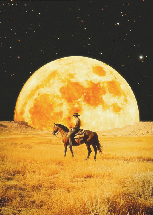 Mond-Cowboy | Leinwand