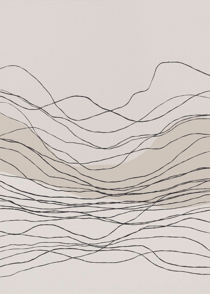 Ruhige Linienwellen | Leinwand