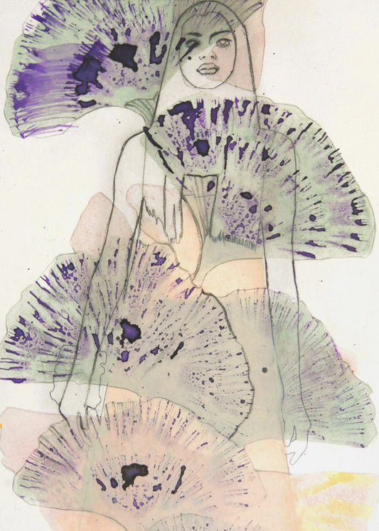 Ginko Leaves Etching | Canvas