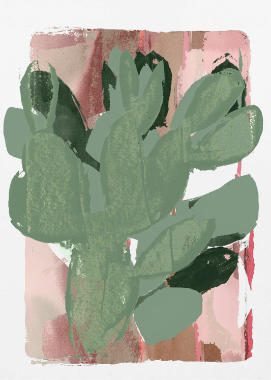 Kaktus Grün Rosa 3 | Poster