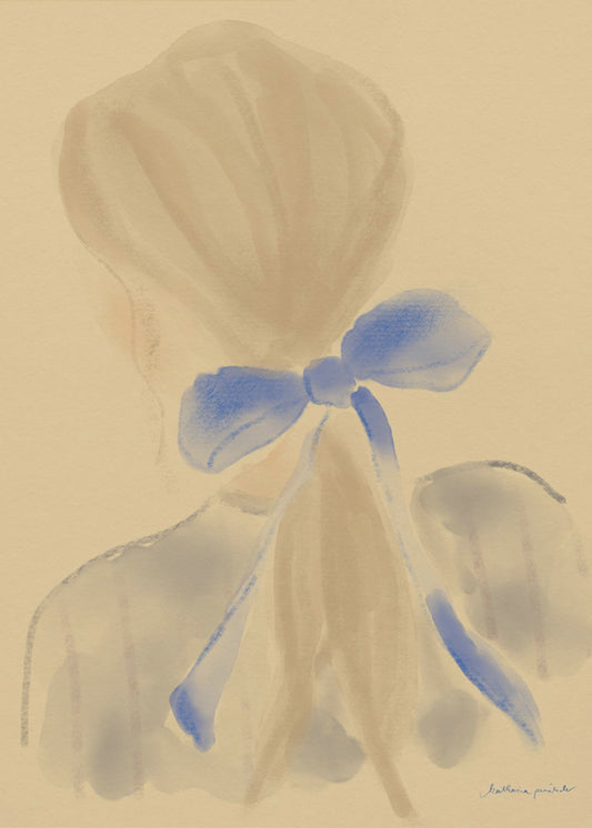 Mädchen mit blauem Haarband | Leinwand