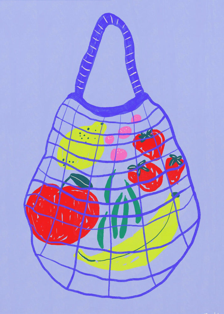 Shopping bag Blue | Poster