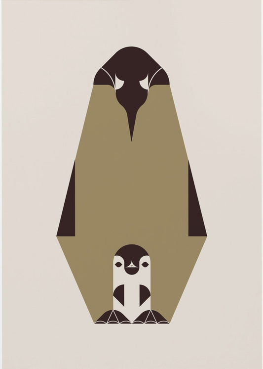 Golden Animals - Königspinguin (weiß) | Poster