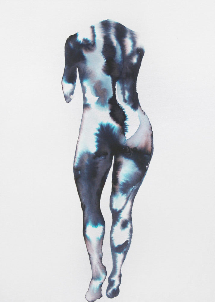 Weggehende Figur (kopflos) | Leinwand