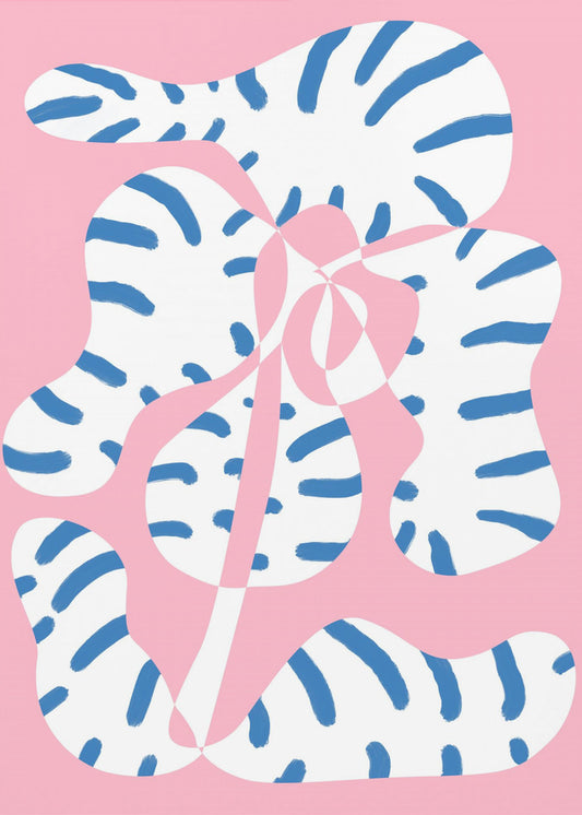 Abstrakte Formen Blumen Tiger Druck | Leinwand