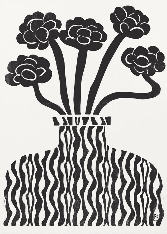 Vase und Blumen 03 | Leinwand