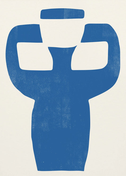 Vase Blau 04 | Leinwand