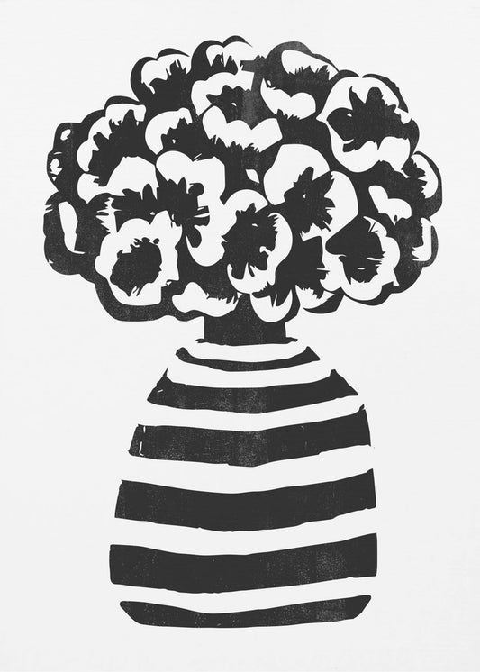 Vase Gestreift | Leinwand