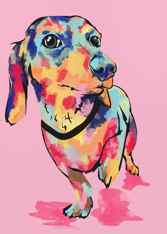 Rainbow Pup, Cute and Colorful Dog | Poster