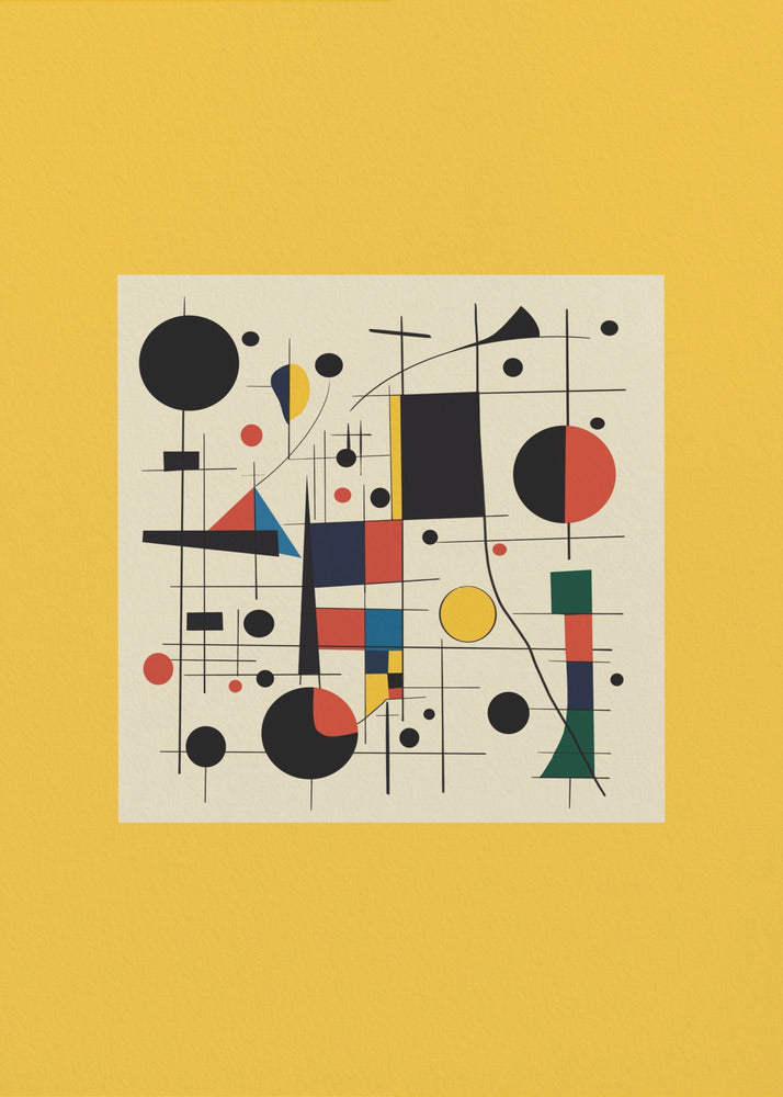 Abstrakte Geometrie und leuchtende Farben | Leinwand