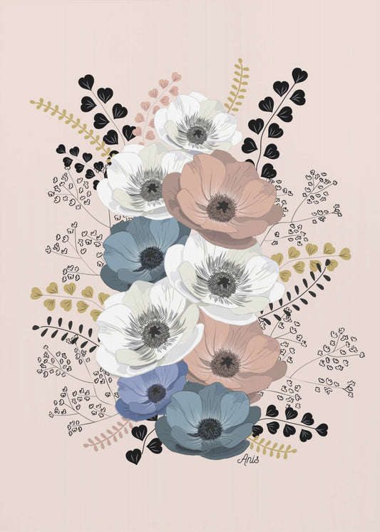 Anemonen Blumenstrauß | Poster