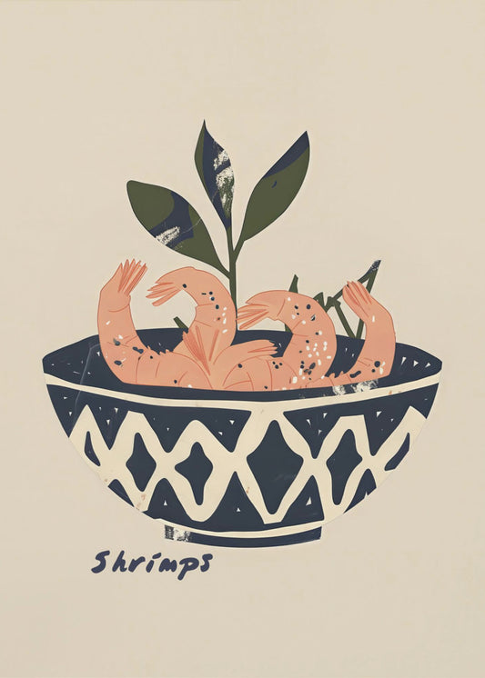 Shrimp Delight Schale | Leinwand