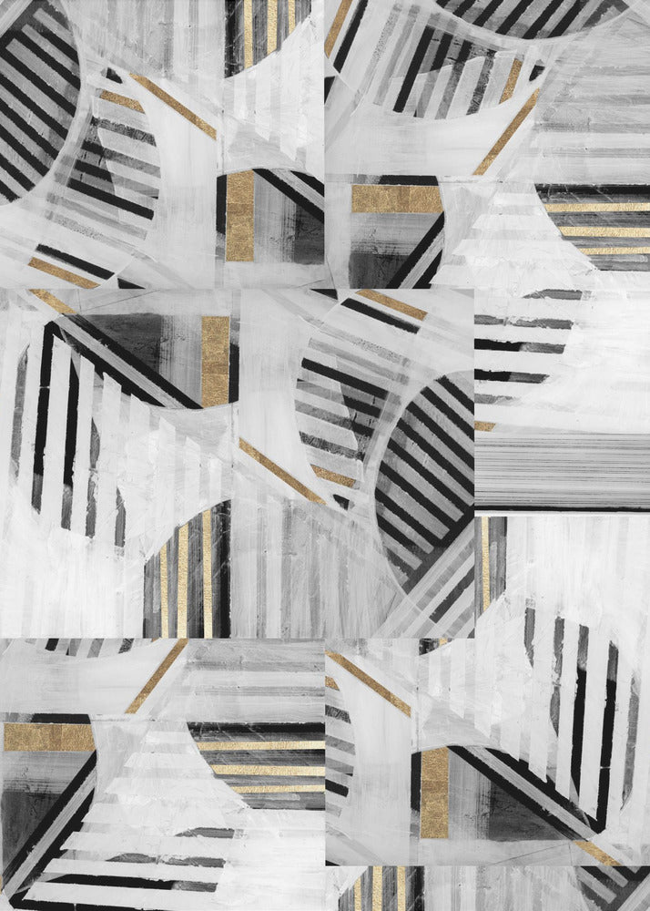 Abstract Back White Gold1 | Poster