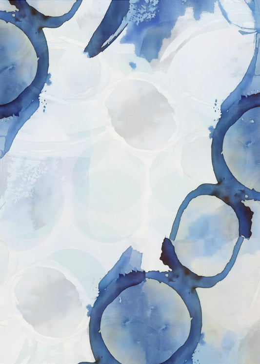 Blue Abstract Swirls 3 | Canvas
