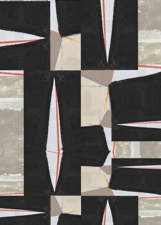 Abstract Black Jigsaw 2 | Poster