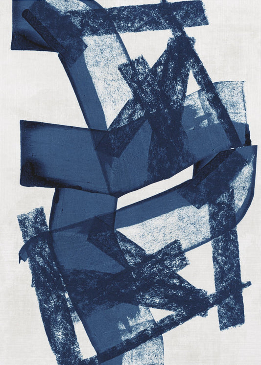 Abstrakte blaue Struktur 2 | Leinwand