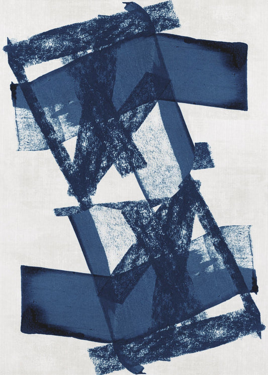 Abstrakte blaue Struktur 3 | Leinwand