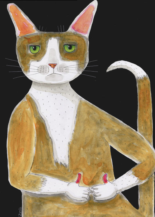 Alles ok, Katze, Daumen hoch. | Poster