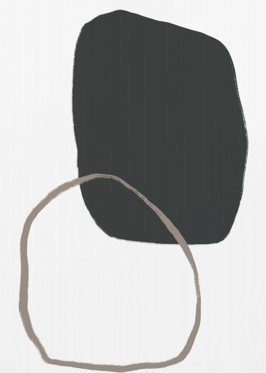 Schwarze organische Form | Poster
