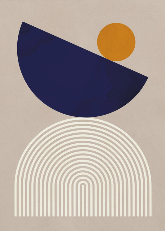 Lines and semicircles 2 | Canvas