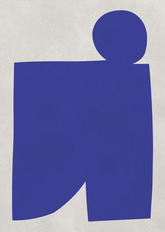 Blau-weiße Kunst 1 | Leinwand