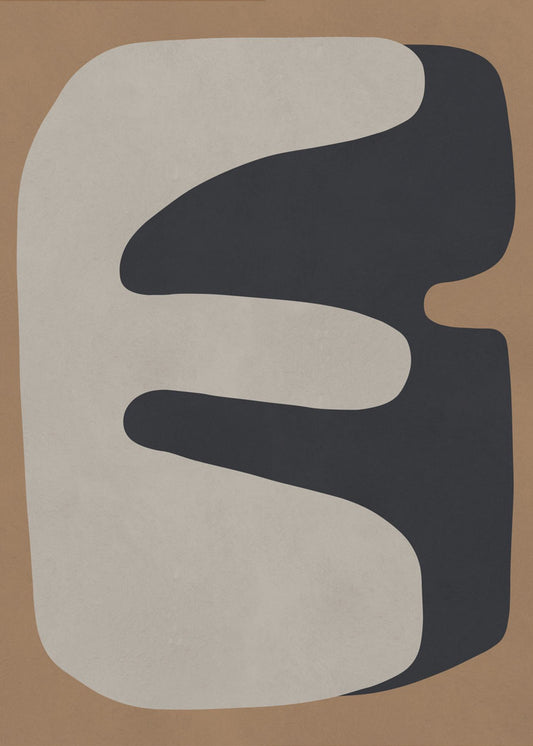 Braune und schwarze Kunst 3 | Leinwand