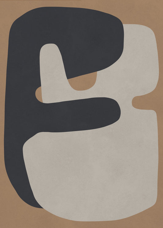 Braune und schwarze Kunst 1 | Leinwand
