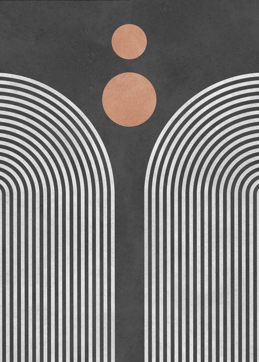 Circles on black background 3 | Poster