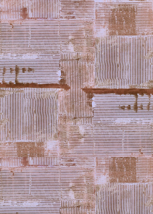 Zinnoberrote weiche Linien Textur Nr. 1 Druck | Leinwand