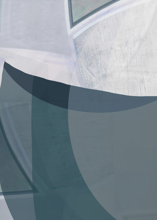 Encore Blauer Abstrakter Druck | Leinwand