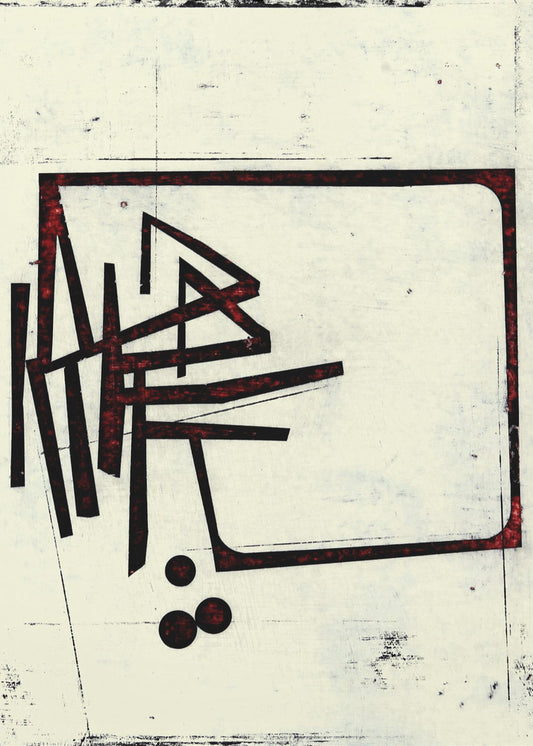 Eckige Linien und Punkte | Leinwand