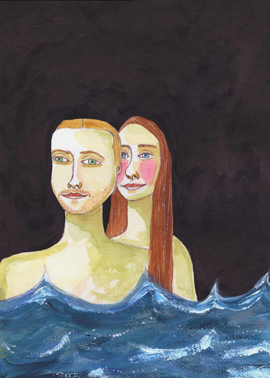 The  Swimming Couple | Canvas