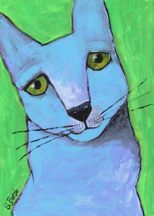The Big Blue Cat | Canvas
