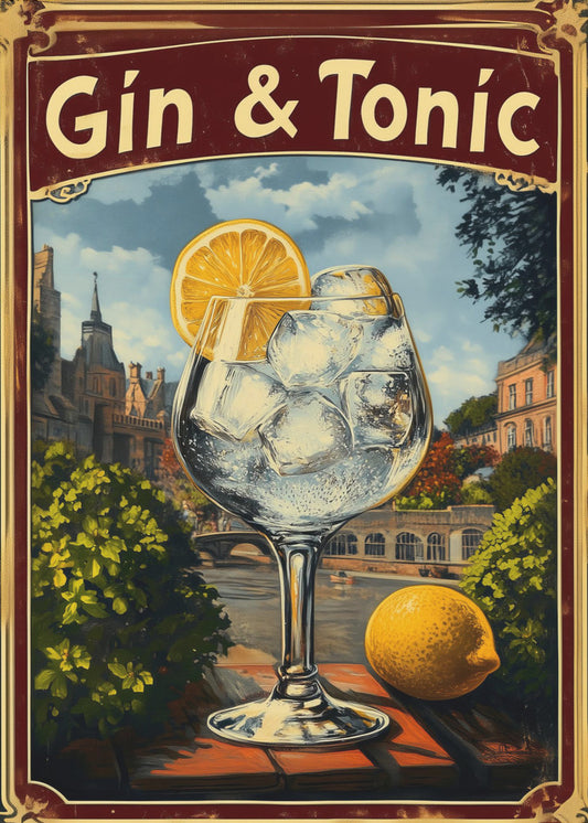 Gin &amp; Tonic Vintage | Leinwand