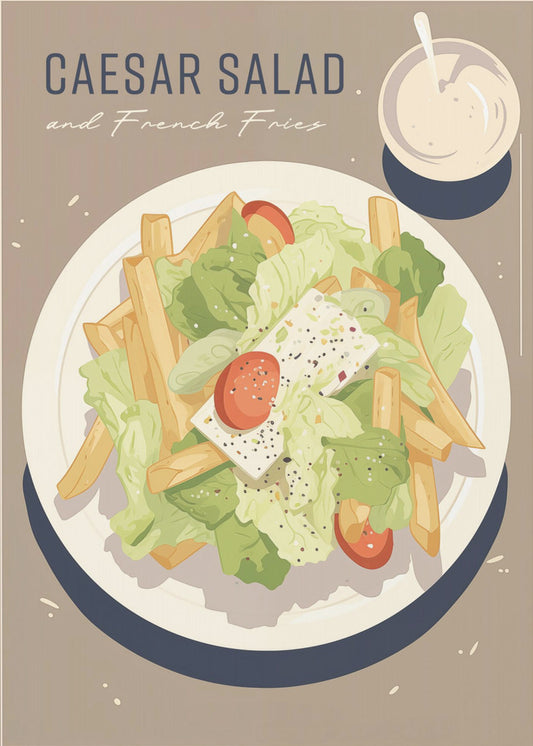 Caesar Salad and French Fries | Canvas