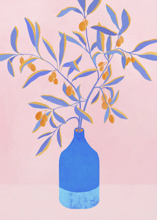 Stillleben mit blauen Zweigen | Poster