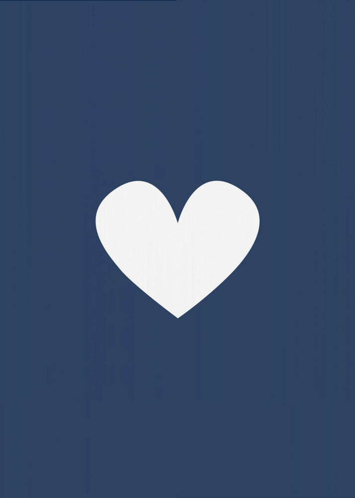 Little Navy Heart | Canvas