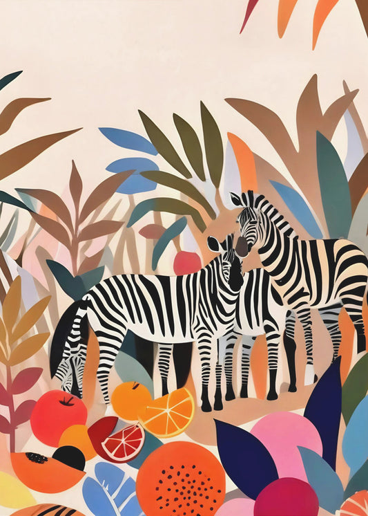 Drei Zebras | Poster