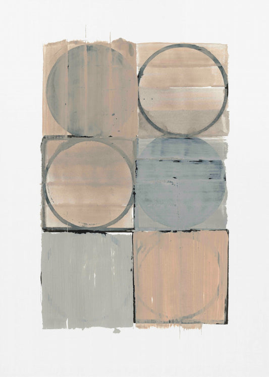 Circles In Squares No 1 | Canvas