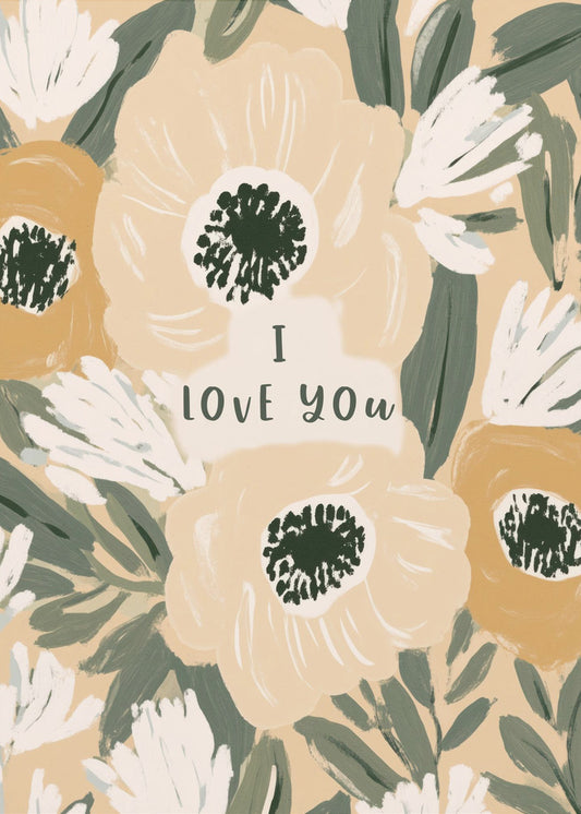 Florale Liebesbotschaft | Poster