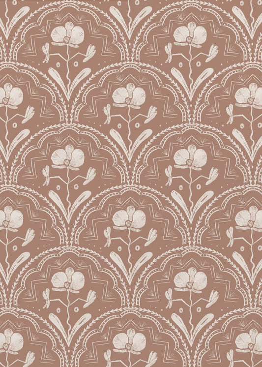 Boho Orchid Tiles Pattern | Canvas
